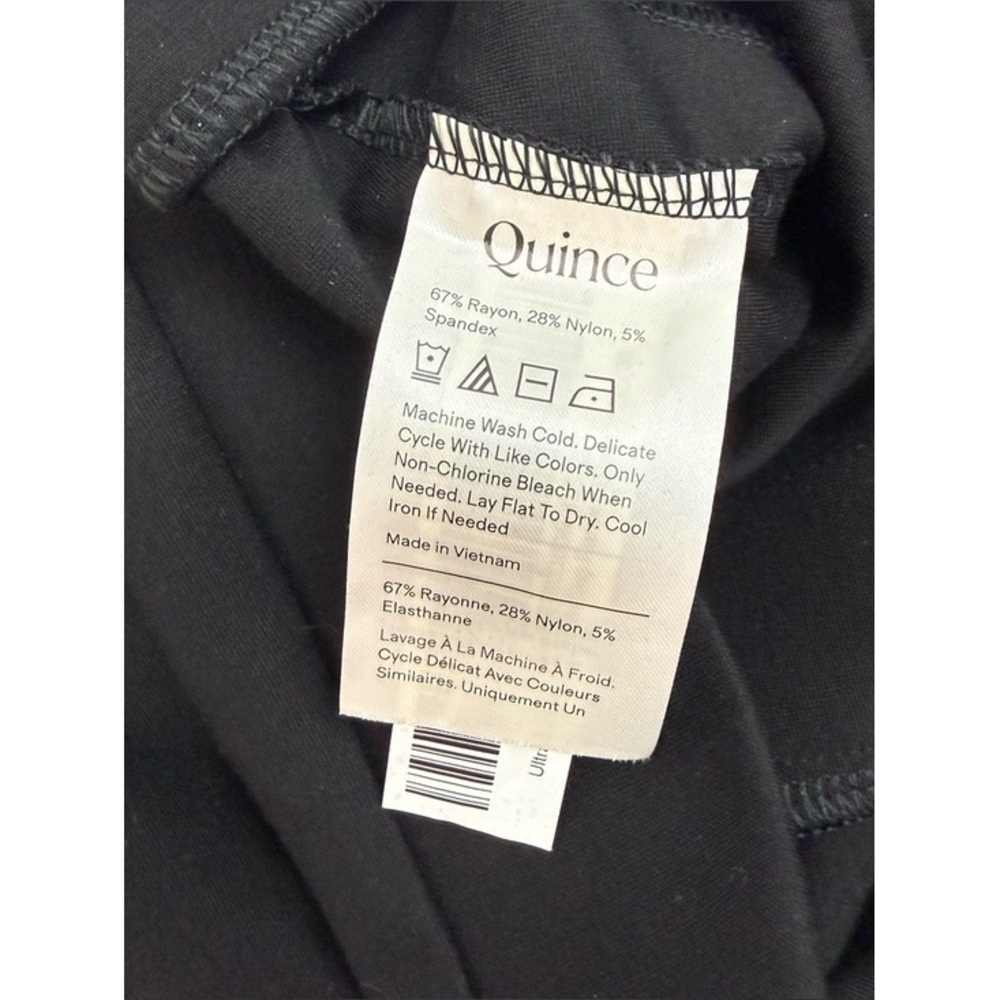 NWT⛱️Quince - Black Wide Leg Ponte Pants - XL - Picture 2 of 11